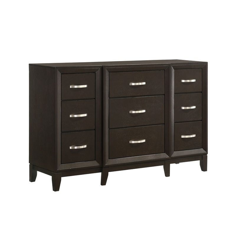 Beaumont – 9-Drawer Dresser|Dark Brown|Dressers|Dresser & Mirror