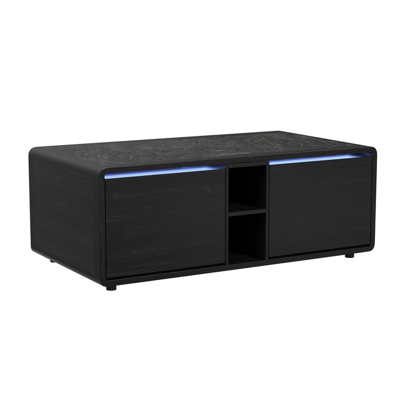 Halo – Smart Coffee Table With Fridge And Speaker – Black