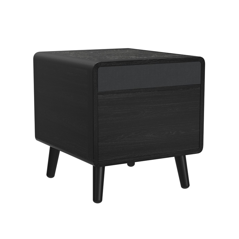 Halo – Square Smart End Table – Black