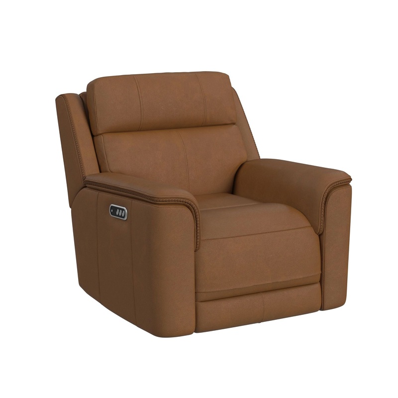 Mustang – Power Motion Recliner With Power Headrest And Lumbar – Butternut