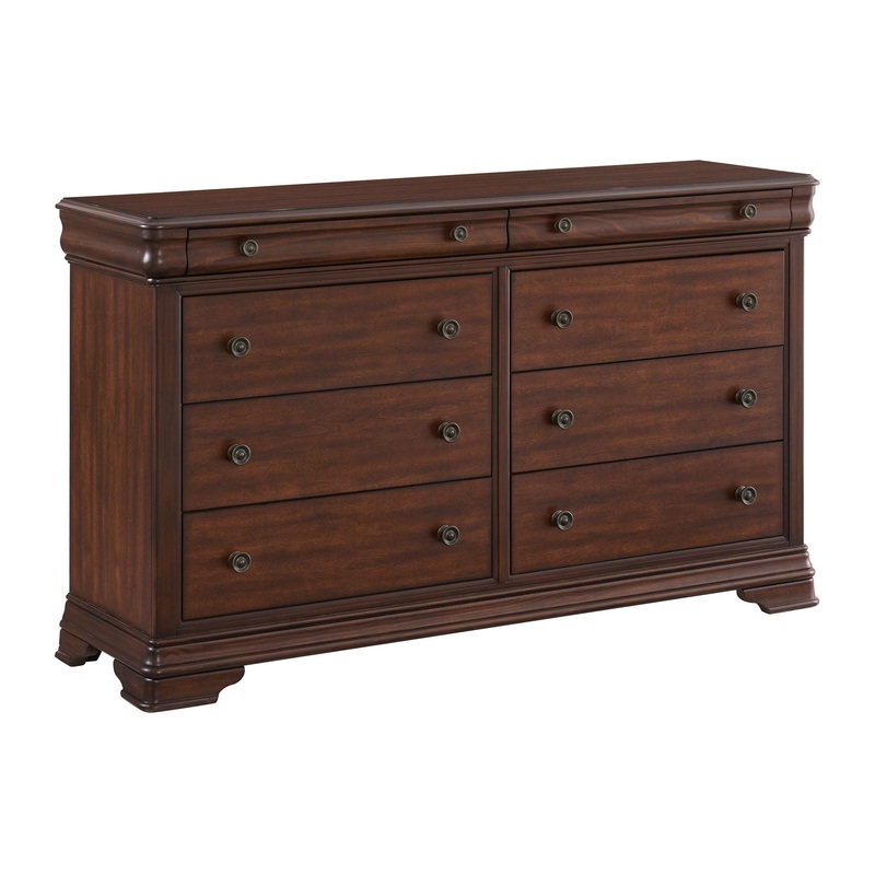 Phillipe – 8-Drawer Dresser|Dark Brown|Dressers|Dresser & Mirror