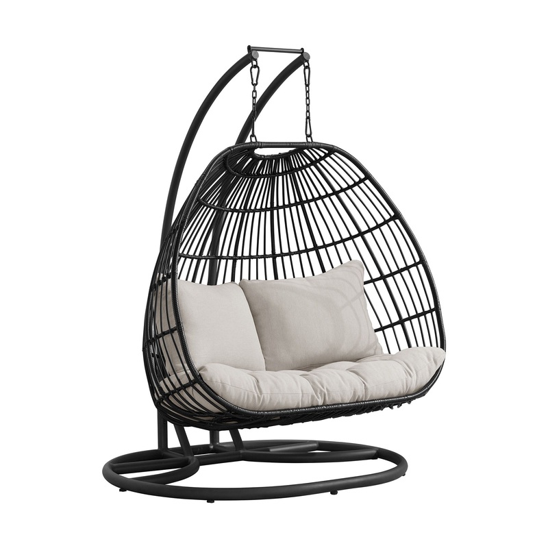 Playa – Double Swing Chair Complete – Dark Gray