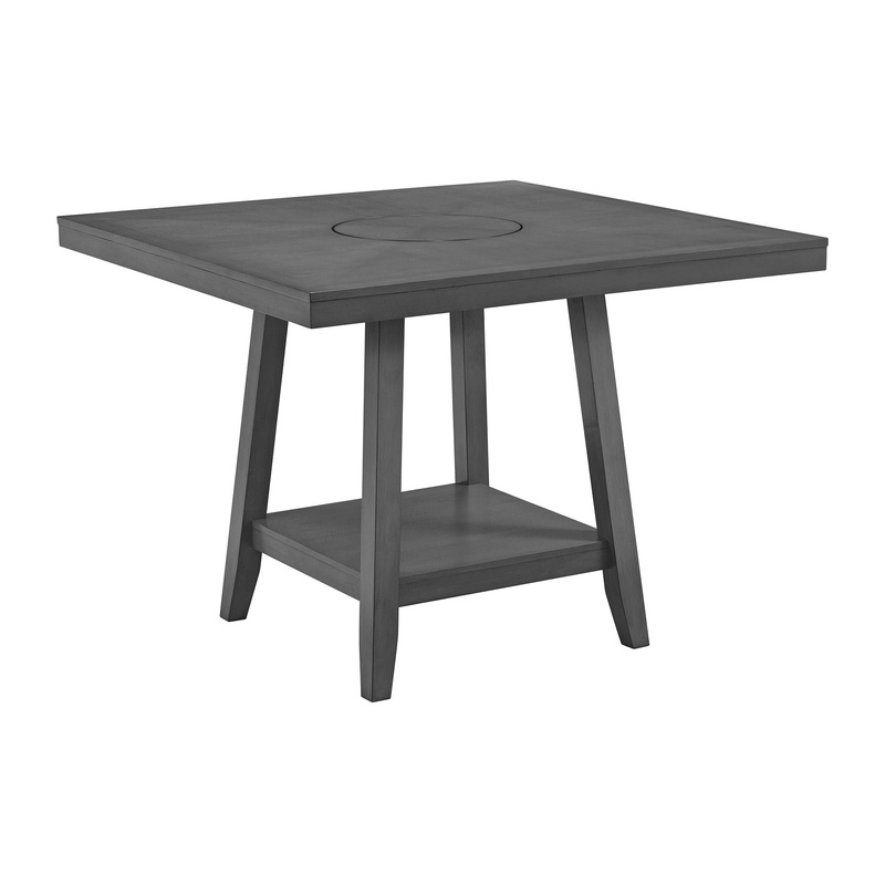 Seneca – Square Counter Table With Lazy Susan