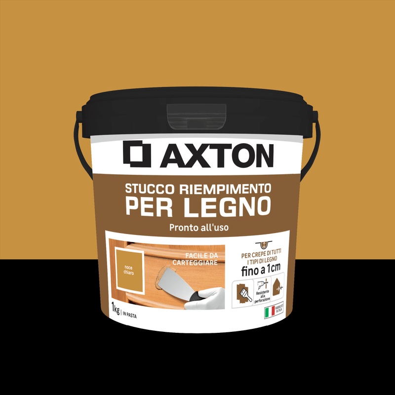 STUCCO PER LEGNO NOCE CHIARO IN PASTA AXTON 1 KG