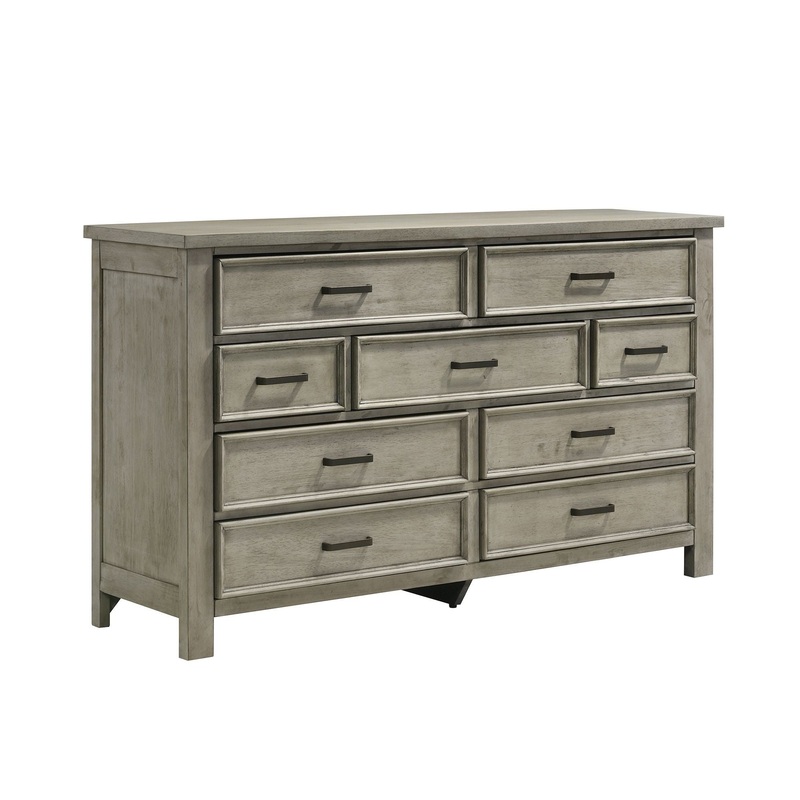 Sullivan – 9-Drawer Dresser|Gray|Dressers|Dresser & Mirror