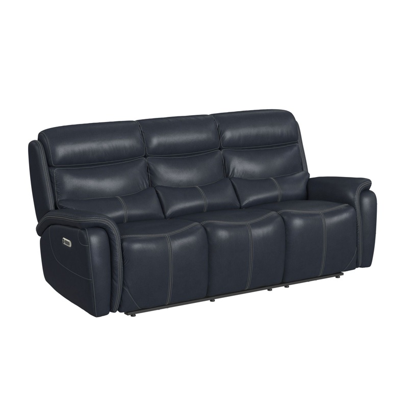 Aruba – Power Motion Sofa With Power Headrest – Pebble Navy
