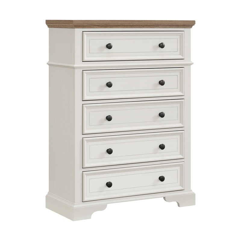 Eastwood – Youth 5-Drawer Chest – Brown And White