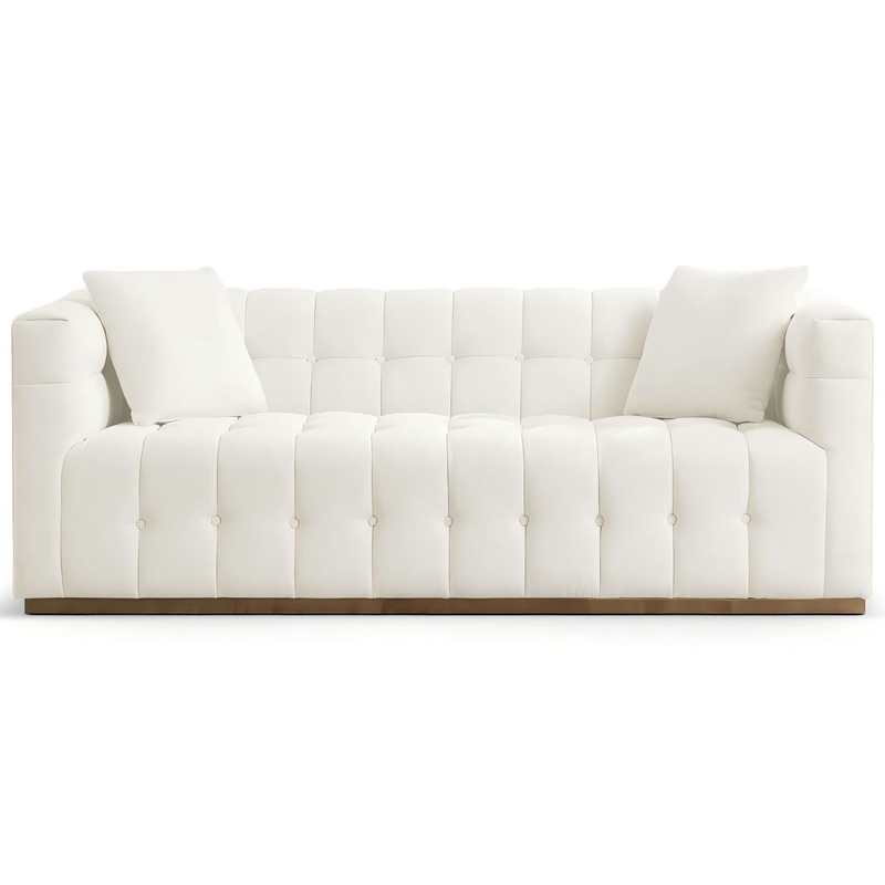 Eleanor – Sofa Boucle – Beige / Gold / Ivory / Ivory White