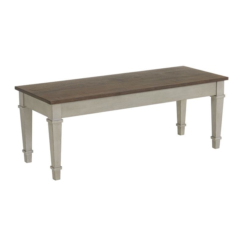 Farmington – Storage Dining Bench – Medium Brown And Washed Stone