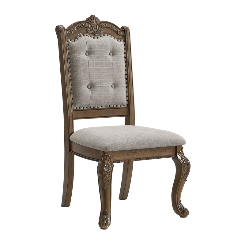 Madison Park – Dining Side Chair (Set of 2) – Walnut / Beige