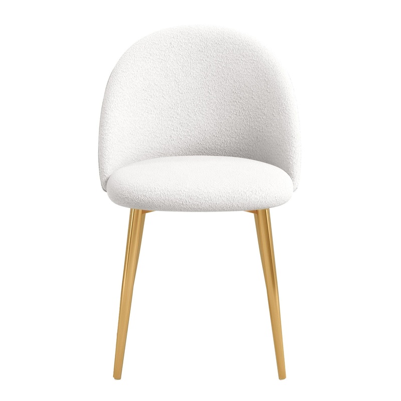 Marion – Mid-Century Modern Dining Chair (Set of 2) – Gold / White