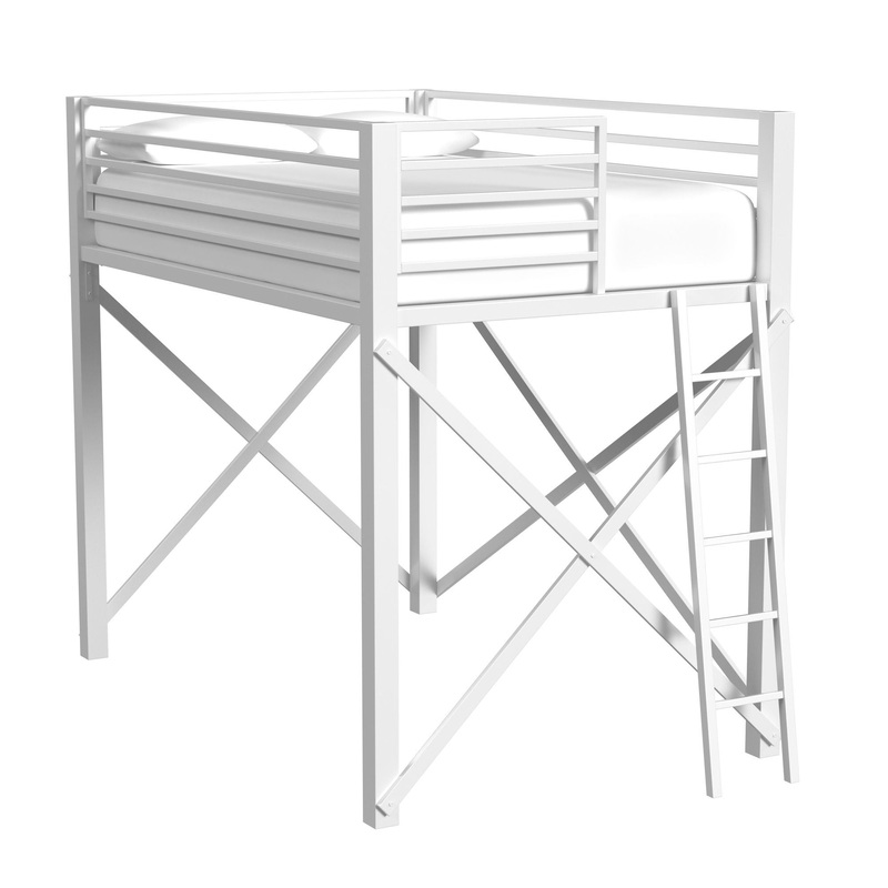 Talia – Loft Bunk And Ladder|White|Black|Full
