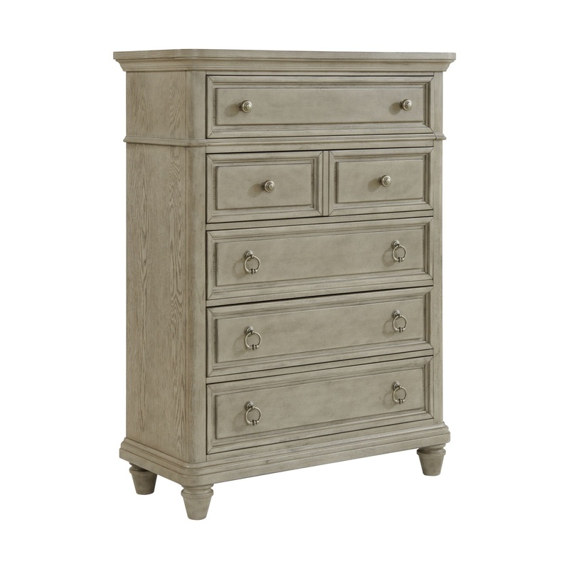 Whit-Ash – 5-Drawer Chest – Light Gray