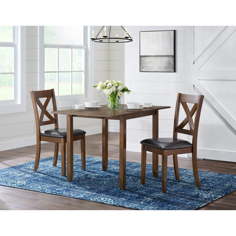 Alex – 3 Piece Dining Set With Drop Leaf Table – Espresso