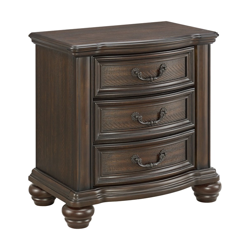 Brunswick – 2-Drawer Nightstand With USB – Mahogany