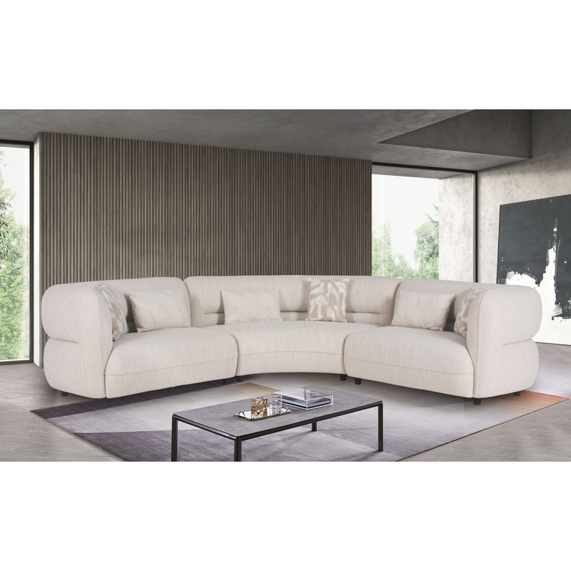 Four Seasons – Sectional Set With 6 Pillows – Camel