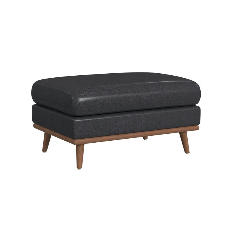 Horizon – Ottoman With Wood Base