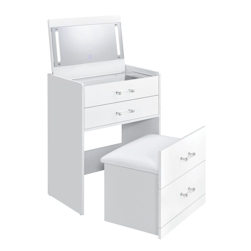 Irvine – Mini Vanity With Stool, LED And USB