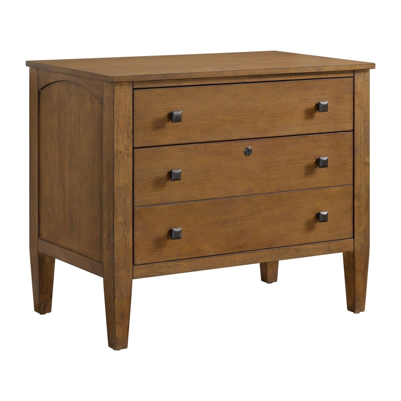 Portico – File Cabinet – Brown Oak