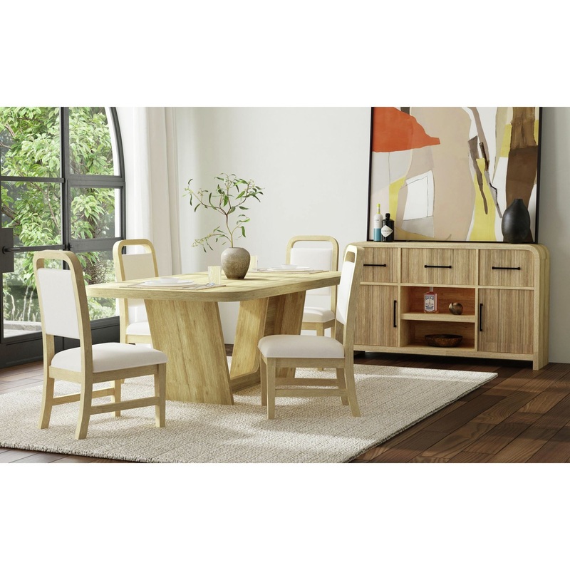 Ridgemont – 5 Piece Standard Height Dining Set (Table And Four Chairs) – Natural