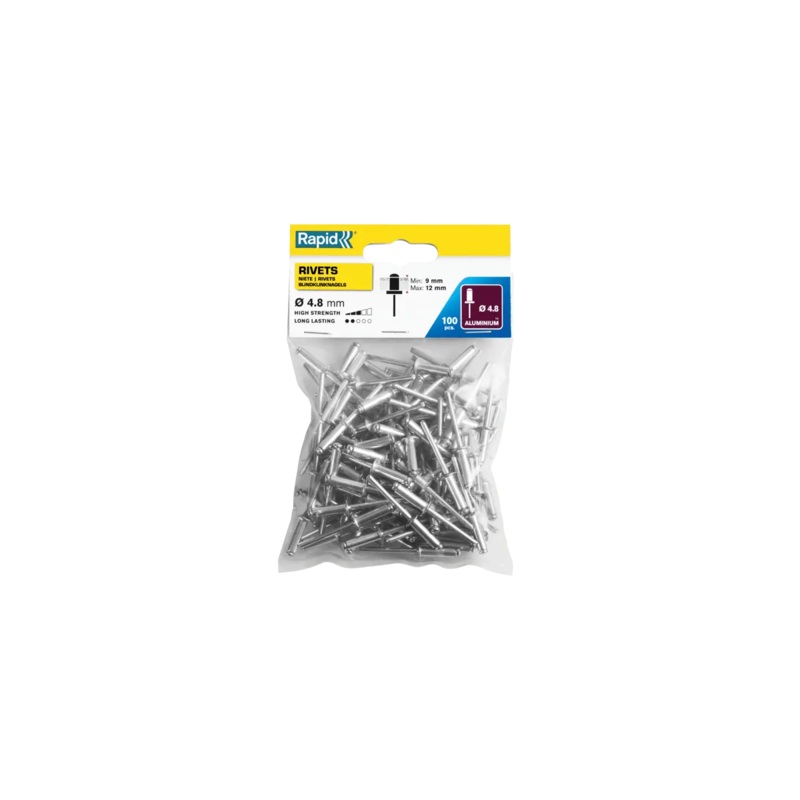 RIVETS 4.8 X 16MM ALU IN BAG OF 100