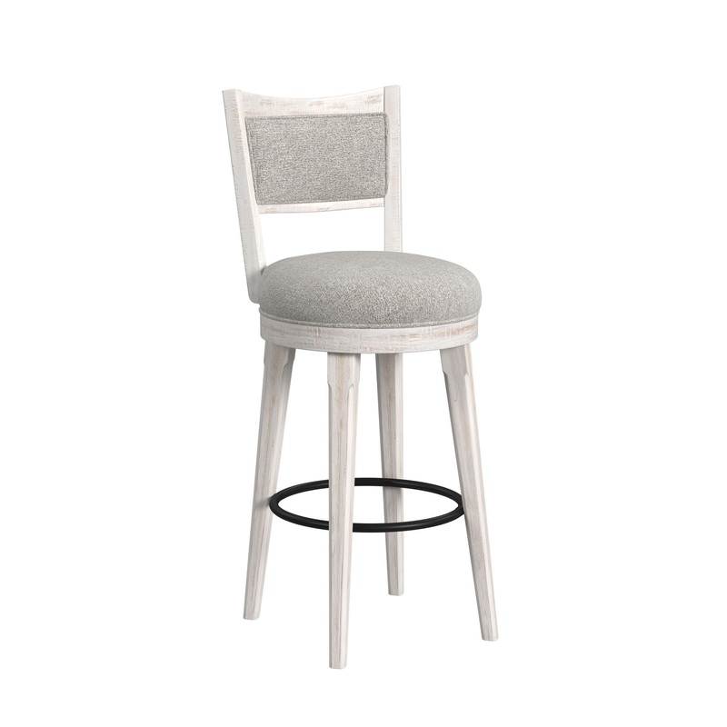 Rogen Rustic – Swivel Bar Stool (Set of 2) – Rustic White