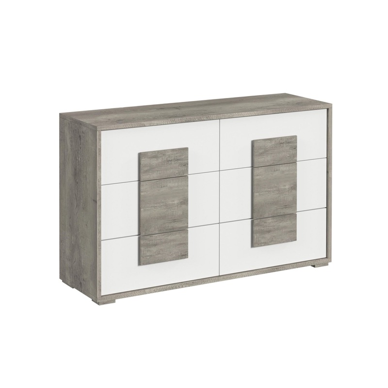 San Matteo – 6-Drawer Dresser|Gray|Dressers|Dresser & Mirror