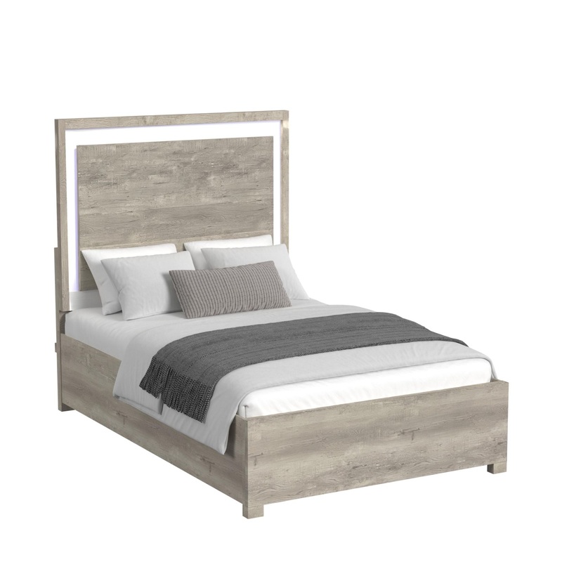 San Matteo – Bed With LED|Gray|Twin|Full|King|Queen