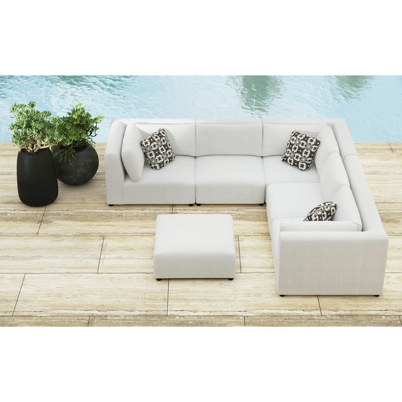Zandara – 5 Piece Modular Set Sectional With Ottoman – Beige