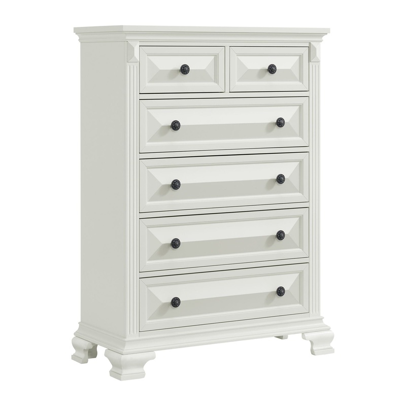 Bridgestone – 6-Drawer Chest|Black|White