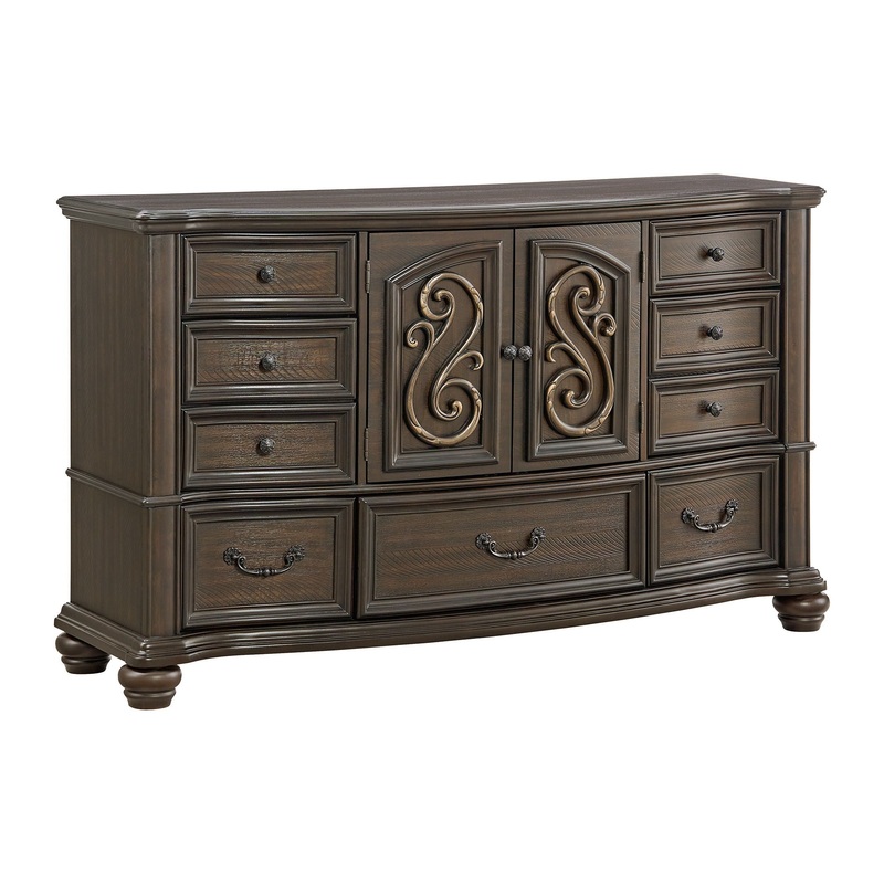 Brunswick – 7-Drawer Dresser|Dark Brown|Dressers|Dresser & Mirror