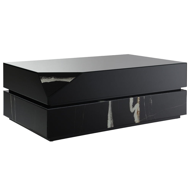 Drisana – Coffee Table – Black Mirrored