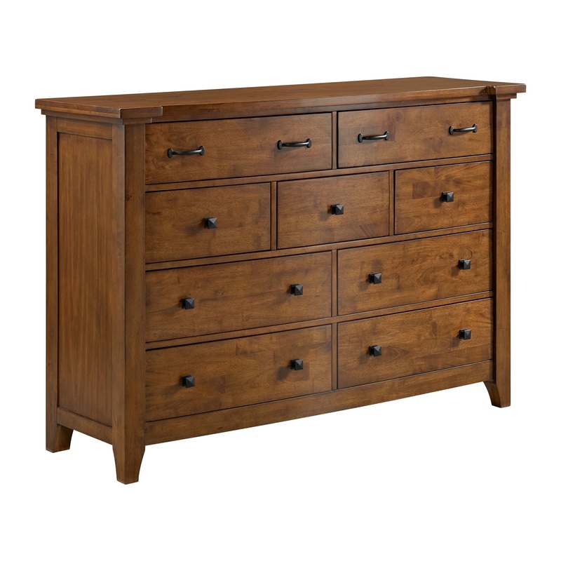 Gage – 9-Drawer Dresser|Light Brown|Dresser & Mirror|Dressers
