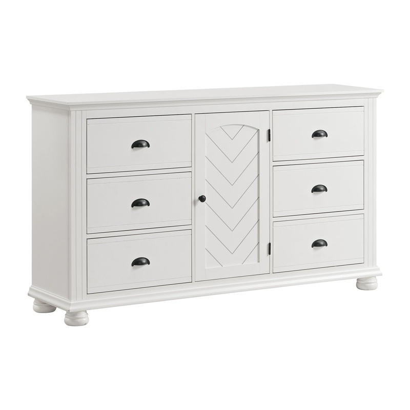 Kona – 6-Drawer Dresser|White