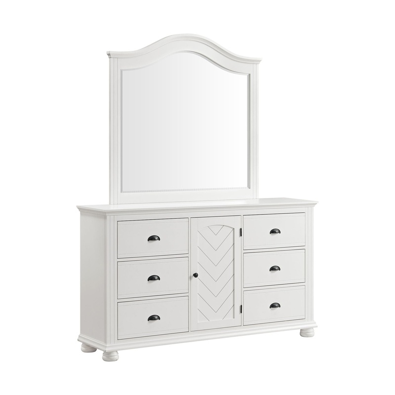 Kona – Dresser And Mirror Set|White
