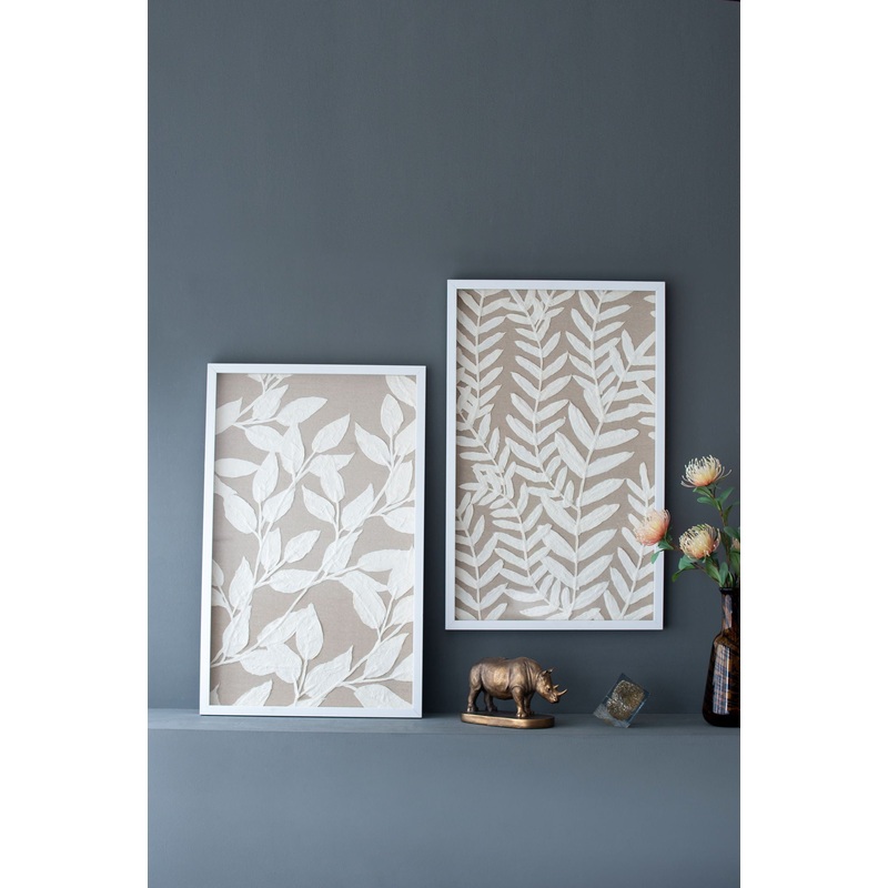 Shadow Box Wall Decor (Set of 2) – White