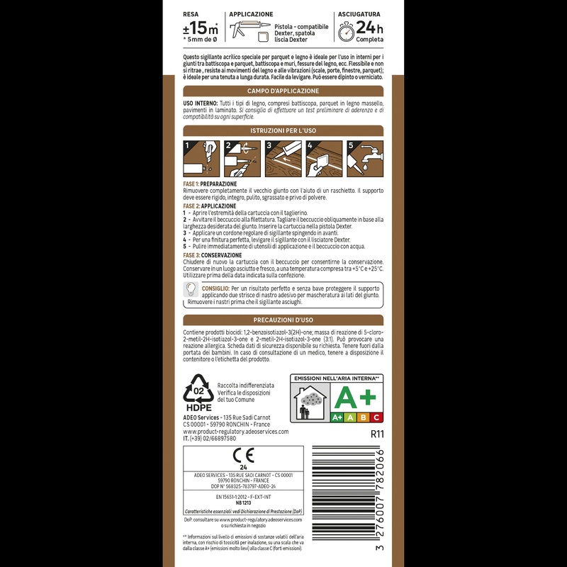 ACRYLIC WOOD AND PARQUET SEALANT WHITE AXTON 280 ML