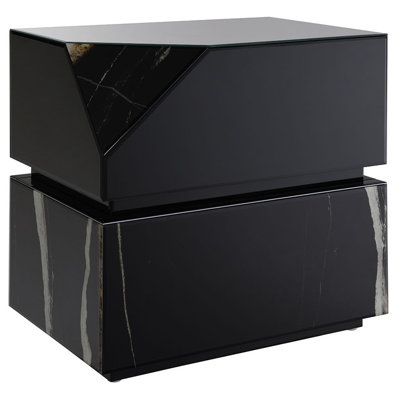 Drisana – End Table – Black Mirrored