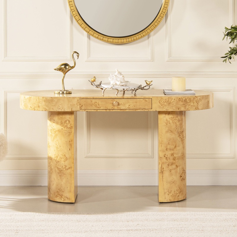 Jesse – Single Drawer Oval Computer Desk