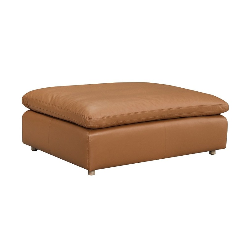 Brighton – Ottoman – Brown Top Grain Leather