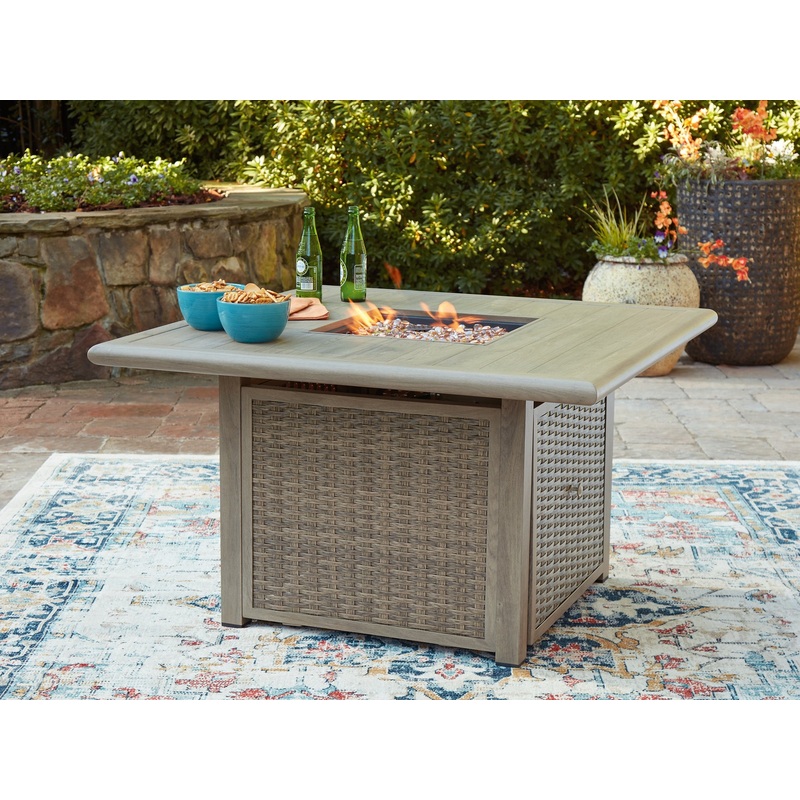 Cliff Trails Square Fire Pit Table