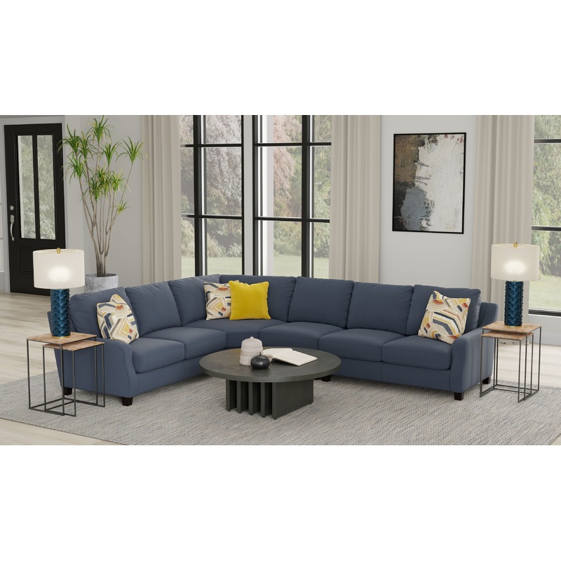 Foley – Sectional With Comfort Coil Seating And 4 Included Accent Pillows