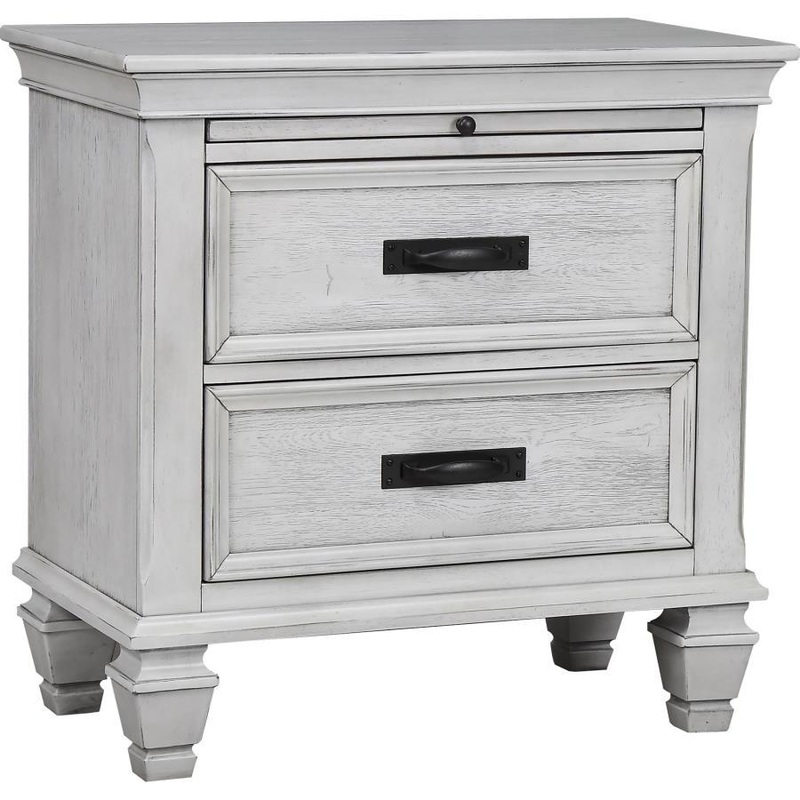 Franco – 2-Drawer Nightstand|White