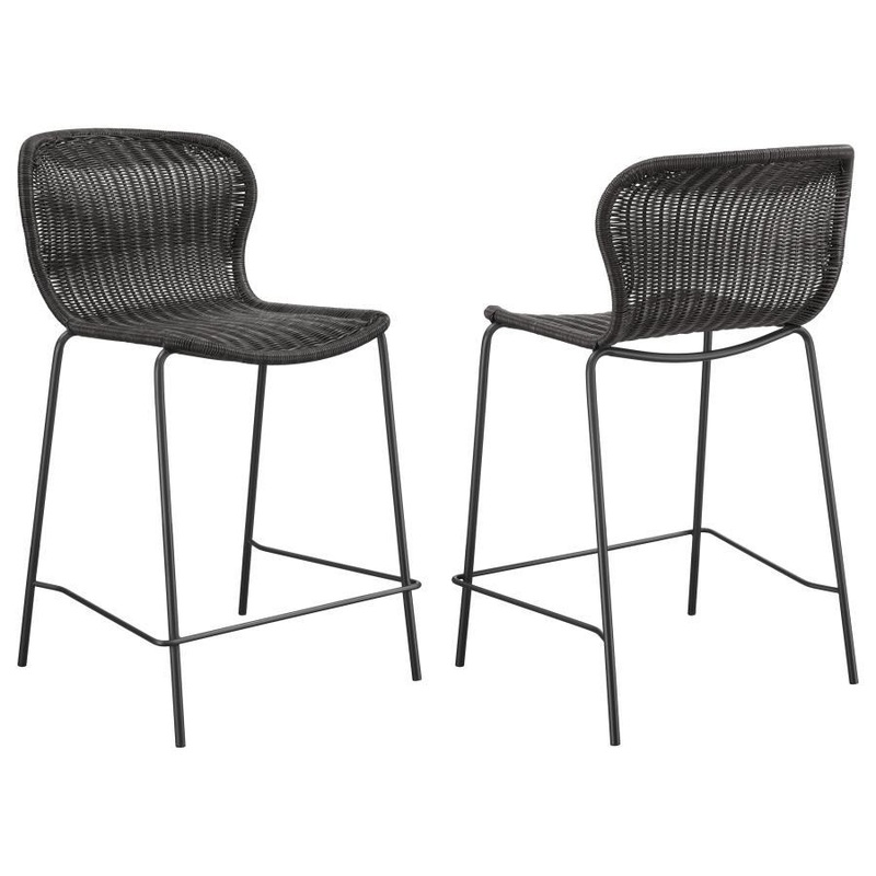 Mckinley – Faux Rattan Metal Chair (Set of 2)