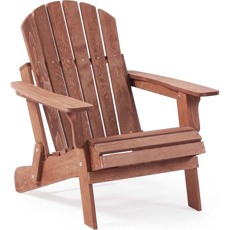 Oversize Outdoor Folding Adirondack Chair, Patio Chair For Garden