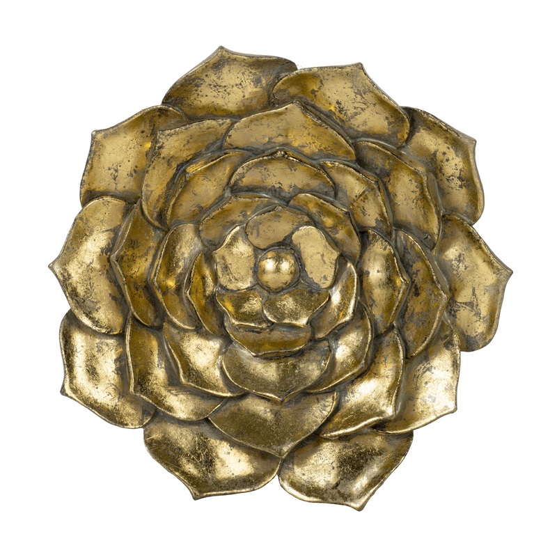 Succulent Wall Plaque Resin|Gold|1 Piece|2 Pieces