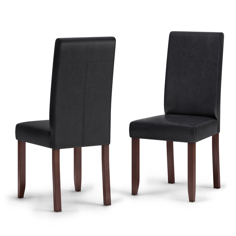 Acadian – Parson Dining Chair (Set of 2) – Distressed Black