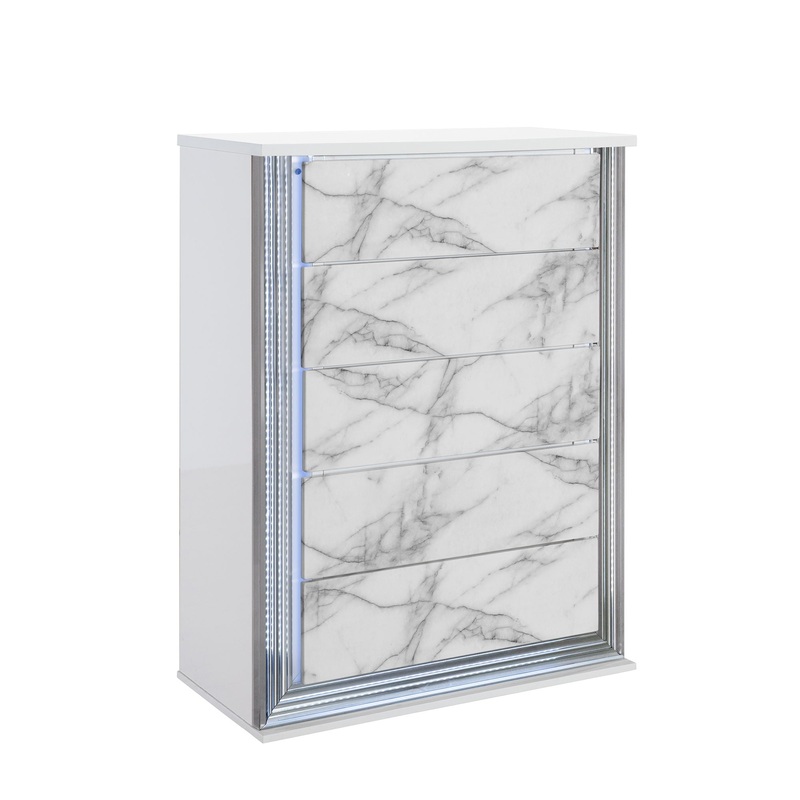 Moon – Chest With LED – White Marble
