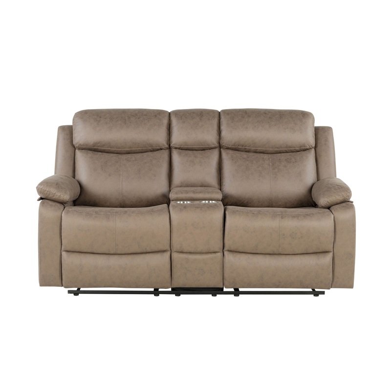 U6026 – Console Reclining Loveseat – Dark Brown