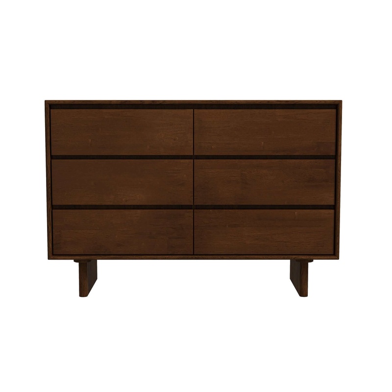 Dubrovnik – Mid-Century Modern Dresser With 6 Drawers – Brown